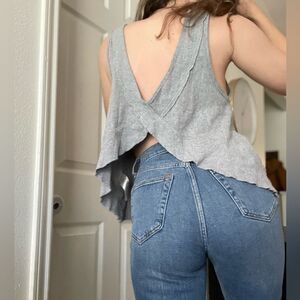 Free People Harper Tank Size Small Grey Flowy‎